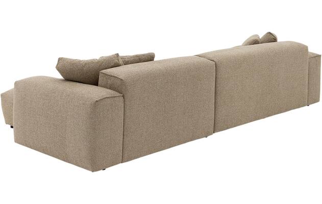 Goossens loungebank lago bruin stof - 8252192-{merk}-lago-bank-stof-bruin-05